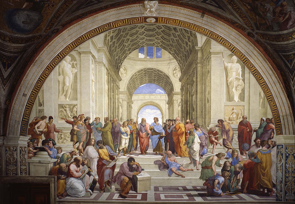 platon aristoteles skolan i aten rafael